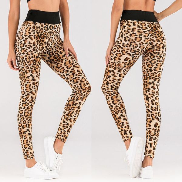 

leopard women leggins push up workout legging femme high waist black trousers stitching leggings elastic sportswear leggins, White;red