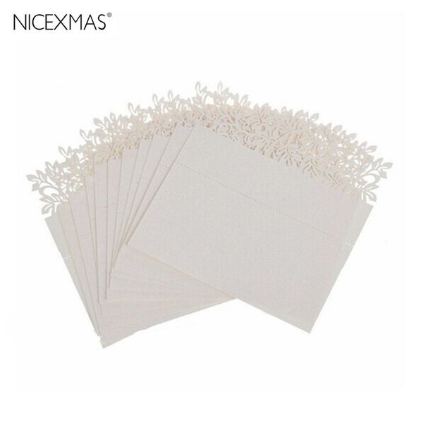 

50pcs hollow out wedding party table wine guest name place cards favor decoration