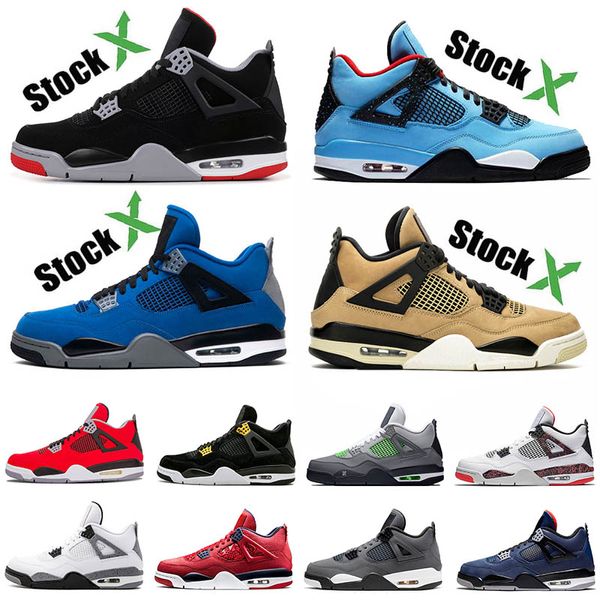 

mens basketball shoes jumpman new bred 4 4s mushroom travis scotts cactus jack fiba what the punch raptors sport sneakers men shoes