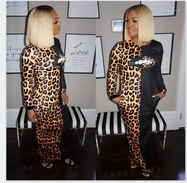 

леопардовые панельные женские платья ночной клуб sexy slim с длинными рукавами круглый вырез карандаш платья мода дамы вечерние платья губы, White;black