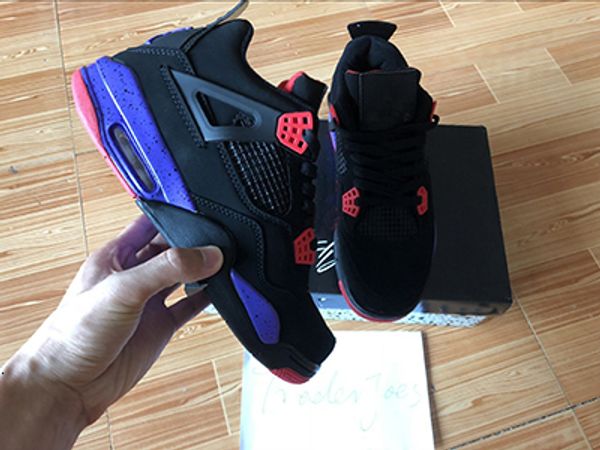

with box mens basketball shoes sneakers for men 4s iv white cement motorsport raptors brand designer sports shoes size us8-13