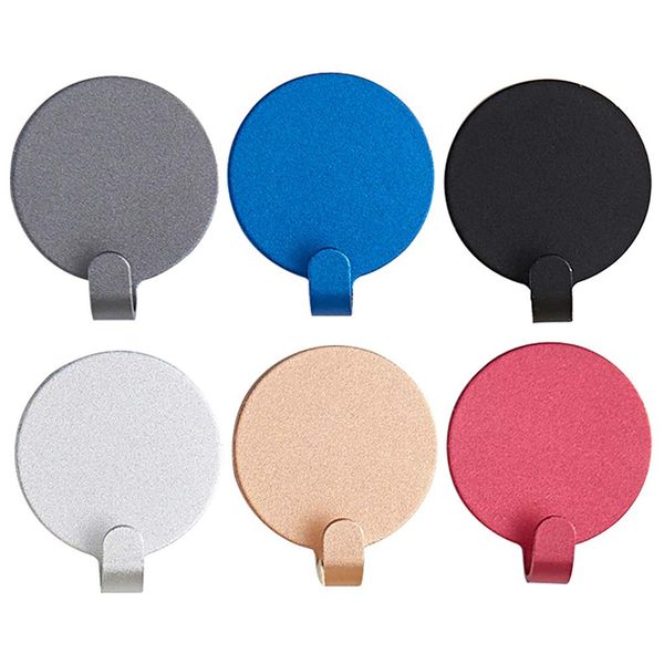 

self adhesive hooks, round decorative wall hooks hanger aluminum heavy duty stick on hook for hanging robe, towel, coat, bags, h
