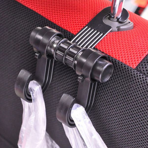

4pcs multi-function car double 2 in 1 hook holder bearable 6kg hanger organizer multi-purpose chair back for clothes bag hanging