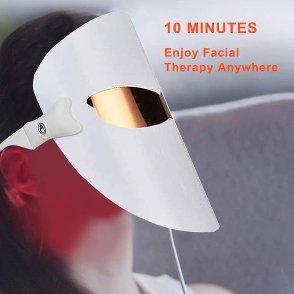 Maschera di bellezza del viso sbiancante a infrarossi Maschera per il viso a LED Terapia a LED Maschera a LED