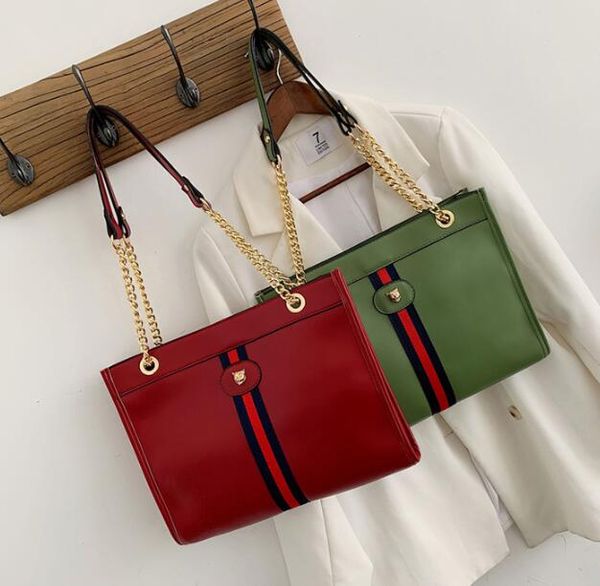 

designer women handbags fashion chain bag large capacity shoulder bags metal animal head temperament women bag