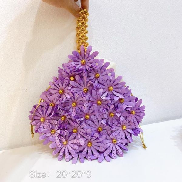 

womens vintage colors panelled 3d flowers handbag shoulder crossbody bags ladies party packing totes messenger bag female