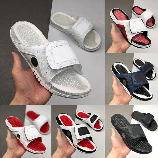 

гидра 13 13s xiii jumpman тапочек для мужчин женщин синей черной белой красной сандалии пляжа горками обуви на открытом воздух кроссовок раз, Black