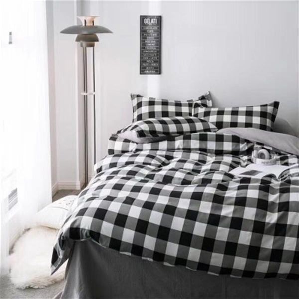 

2019 тавра высокого качества постельное белье плед stripe pattern пододеяльник queen size 4шт комфортные пододеяльники