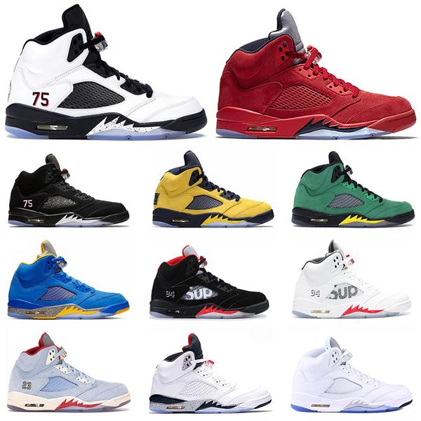 

5 hight quality mens jumpman paris saintgermain s red suede basketball shoes v michigan fab oregon ducks sup men women designer trainers