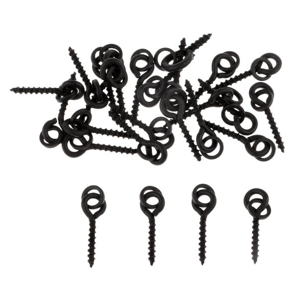 

25pcs carp boilie screw with ring bait tool chod rigs fishing accessories