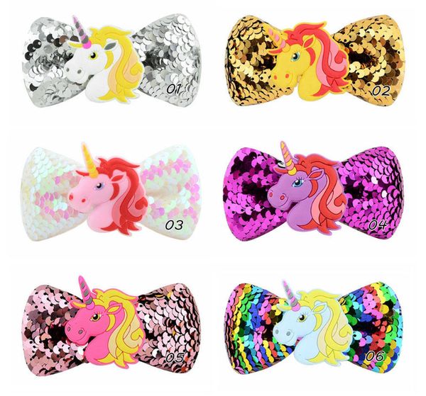 

hair accessories 3" chunky glitter hair bow for kids cute unicorn wings hairpins girls hair clip handmade child, Slivery;white