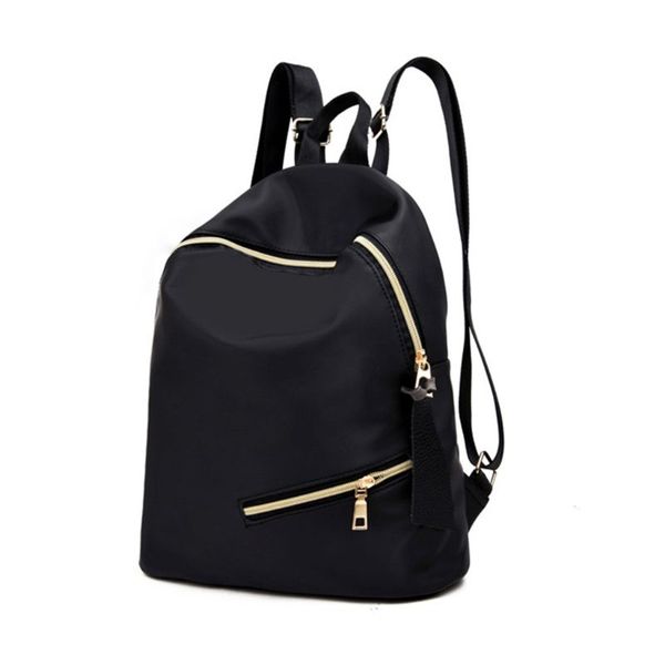 

fashion women shoulder school backpack travel bag nylon rucksack handbag black