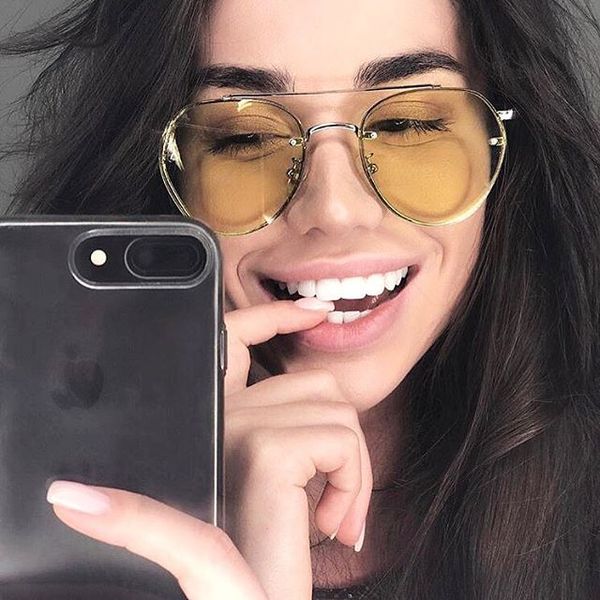 

2018 women round double beam sunglasses men vintage clear ocean lenses sun glasses uv400, White;black