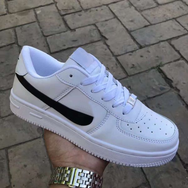 

2019 new men women ca ual hoe fa hion ca ual one hoe high low cut white black for ale ize 36 44