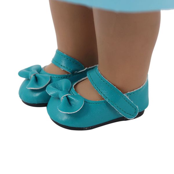 

cute mini shoes bowknot shoes for 18inch girl dolls accessory green