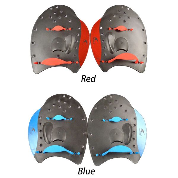 

1 pair hand paddle workout swimming pool adjustable water sport diiving equipment training aid kid silicone multiple holes beach acces