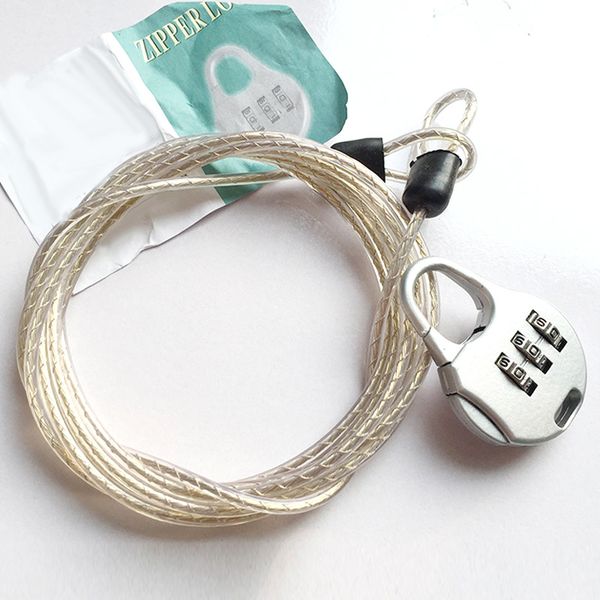 

newly anti-theft password lock steel cable luggage security protector bike chain locks backpack padlock fms19