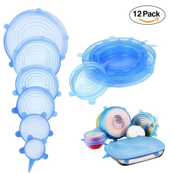 

2018 new 6-pack silicone bowl stretch lids fresh sealing cover