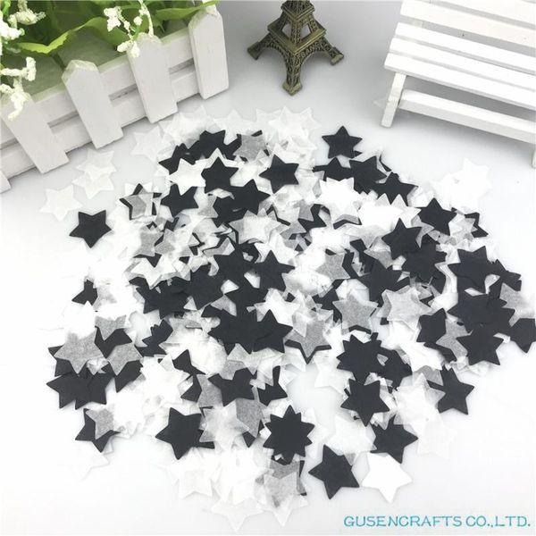 

30g per bag 1 inch (2.5cm) star paper confetti party wedding table decoration birthday party decorative supplies white black