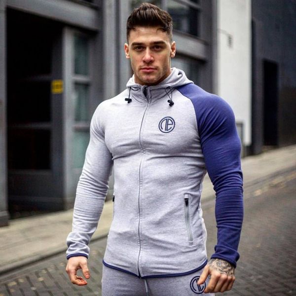 

men's loose coat singlets sweatshirts mens hoodies stringer bodybuilding fitness shirts suitable for autumn and winter, Black