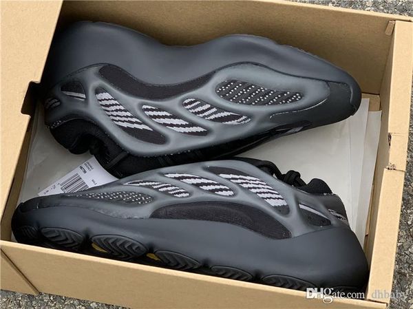 

release kanye west originals 700 v3 black azael running shoes 3m reflective wave runner men women sports sneakers with box