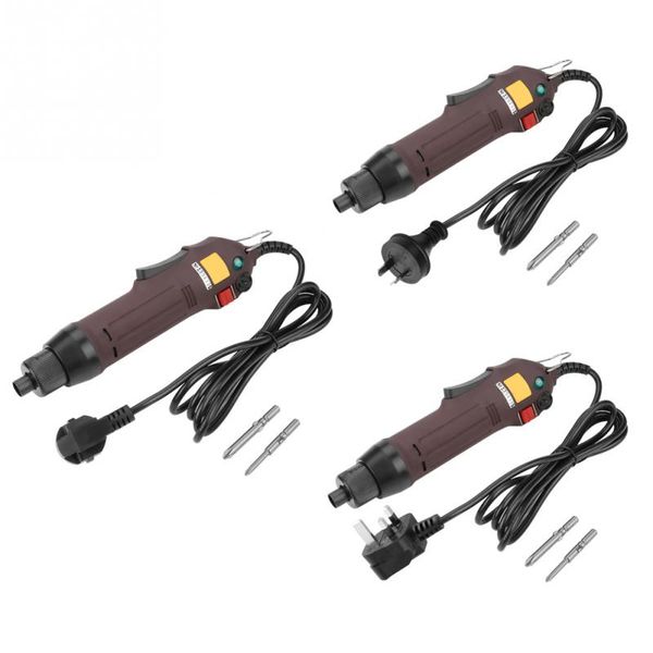 

new 220v handheld straight shank electric screwdriver with 6mm bits practical power tools set au/uk/eu plug