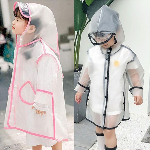 

eva waterproof hooded raincoat children's raincoat accessories rain gear child convenient transparent camping cover