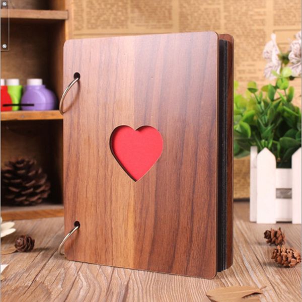

6 inch wooden p album baby growth memory life p relief book record book