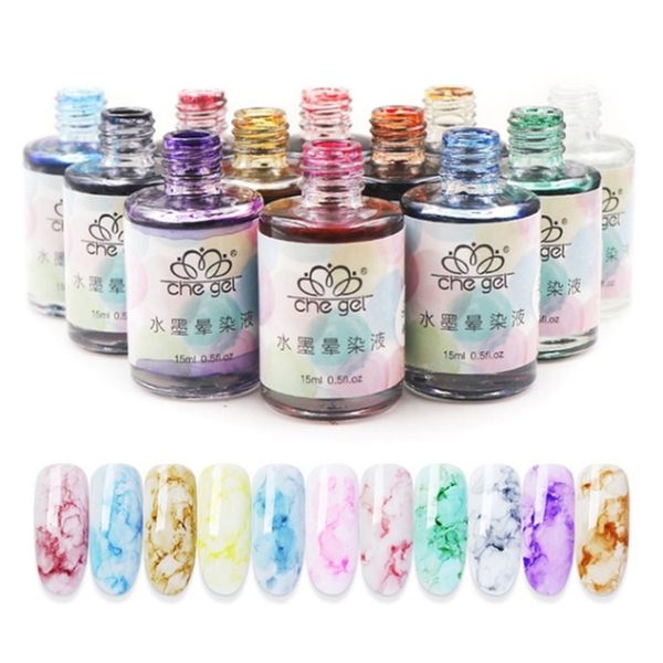 

1pc watercolor ink nail polish blooming gel smoke effect smudge bubble diy varnish manicure decor nail art salon beauty tools
