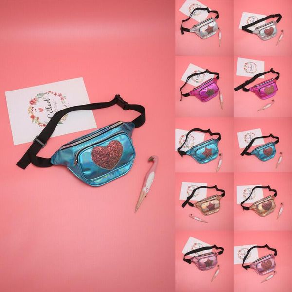 

holographic fanny pack women laser bum bag travel beach shiny waist bags hip bag fashion pvc travel chest phone pouch