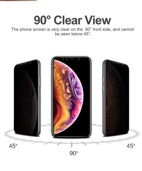 

9Н Privacy Screen Protector для iPhone 11 Pro Max 9Н Полное покрытие закаленное стекло для iPhone XR X XS MAX 8