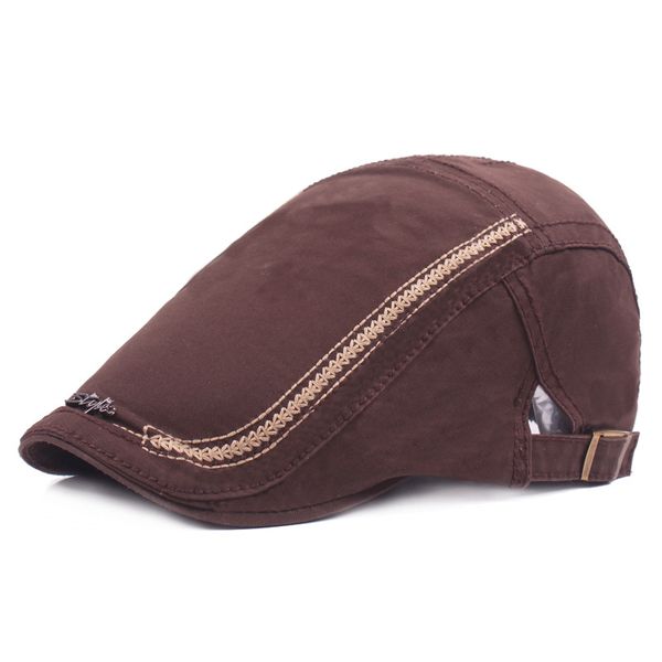 

ht1069 mens beret cap breathable spring summer sun hats for women men solid style flat cap adjustable plain berets, Blue;gray