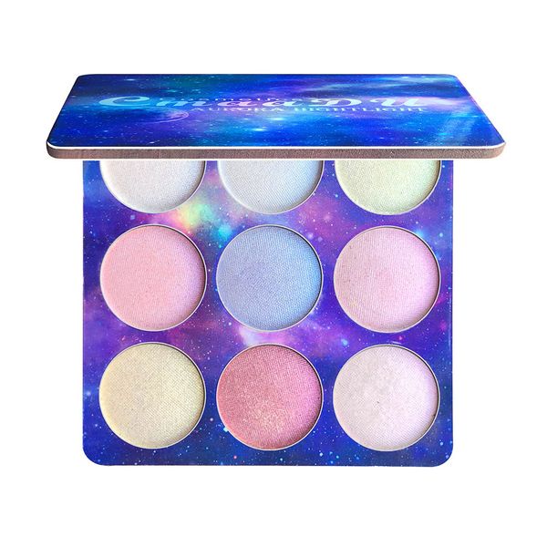 

9 colors highlighter palette face brighten makeup colored highlighter eyeshadow cosmetics sj66
