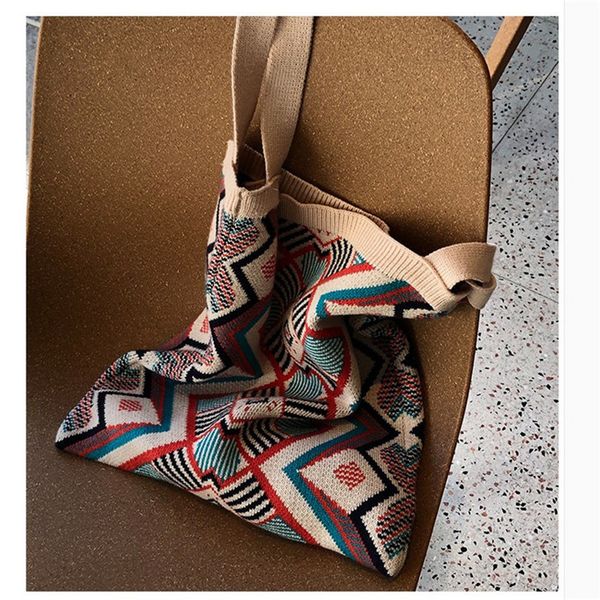 

luxury designer womens shoulder bags designer shoulder bag vintage printed women's bag wool one shoulder bag hand woven rabbit hair fas