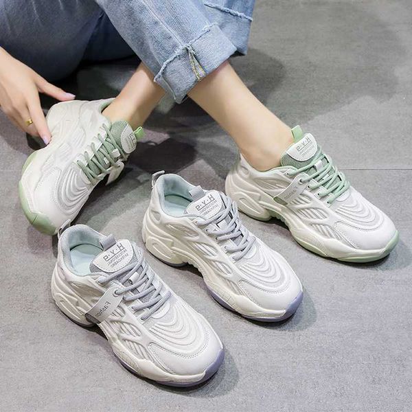 

sports shoes lady all-match casual female sneakers platform round toe basket breathable summer creepers small cross new, Black