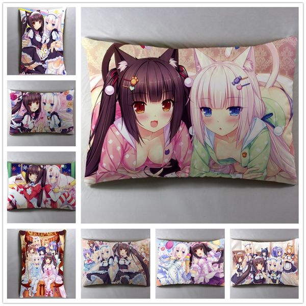 

anime manga neko para chocola&vanilla 40*60cm pillow case cover seat bedding cushion 006