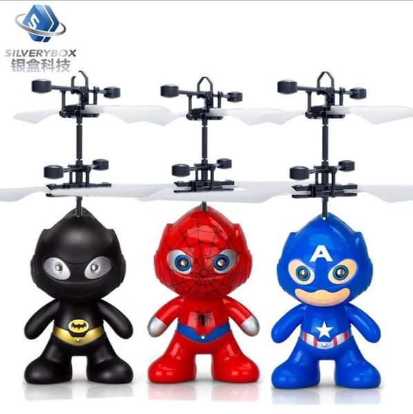 

cartoon hero air rc flying ball 3 styles batman spiderman flying ball captain america hero kids christmas gift teenagers led flying toys