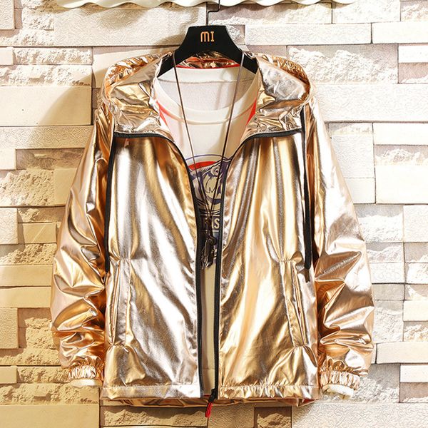 

the glossy show 2020 men hooded jacket young handsome motorcycle jacket of cultivate one's morality, Black;brown