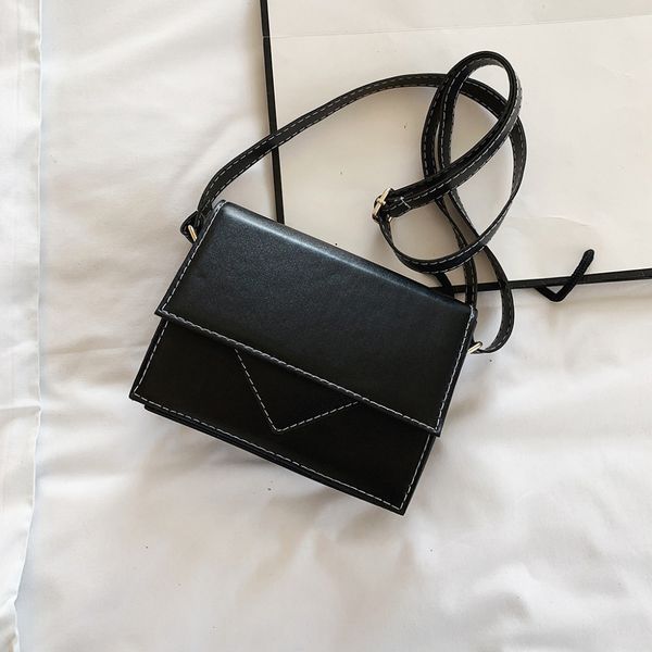 

simple retro cross body bags 2019 new pu messenger bags women casual shoulder bag pu luxury small square bag a1
