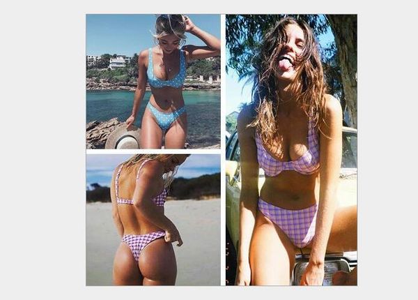 

европейские и американские бикини gather lattice split для женщин