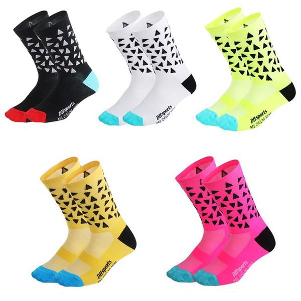 

winter socks men women professional brand cycling socks breathable outdoor road bicycle sport, Black