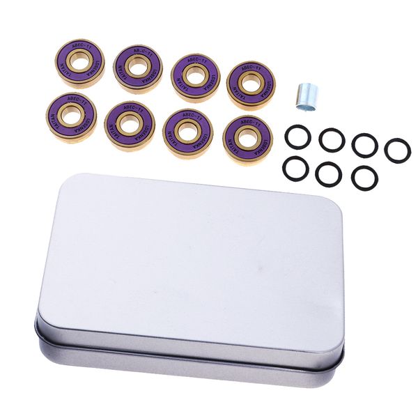 

8pcs titanium abec 11 bearings for skateboards inline skates
