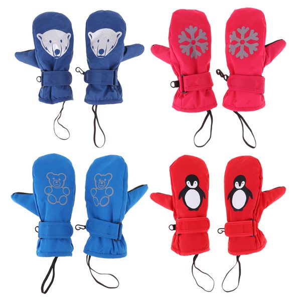 

waterproof kids thermal ski mittens gloves for cycling hiking snowboarding