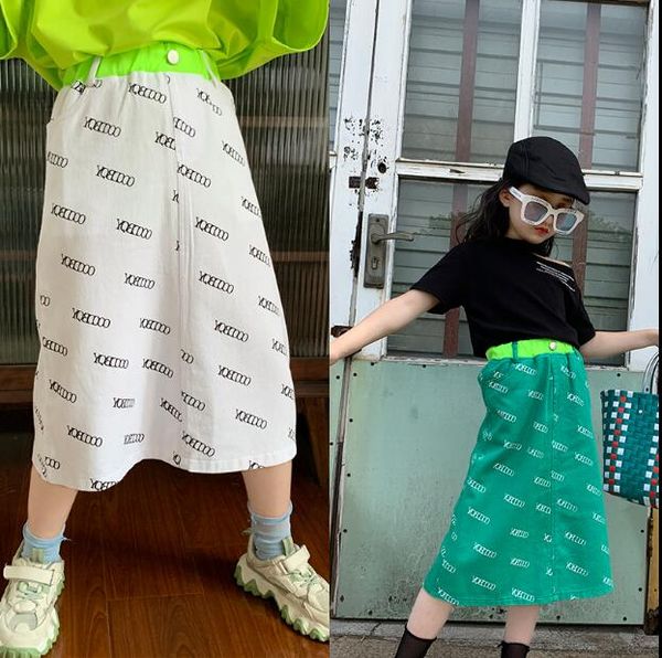 

2020 new wholesale girls denim skirt summer fashion girls skirt 4-10t f313