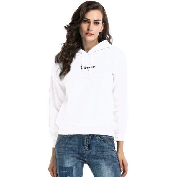 

womens designer season plus velvet sweater letter embroidery hooded long sleeve loose shirt women2tln, Black;brown