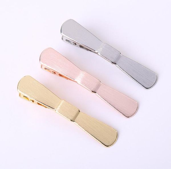 

metal alligator teeth prongs clips holders hairdressing salon hair grip diy hairpins solid bowknot edge clip hair pin, Slivery;white