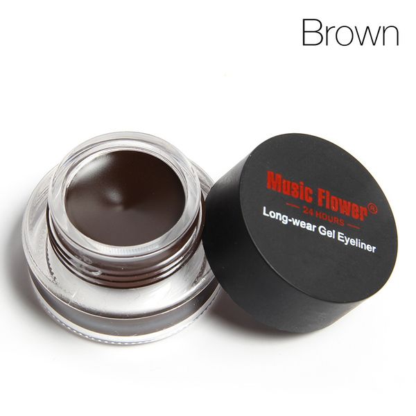 

music flower black waterproof eyeliner gel makeup cosmetic natural 24 hours long-lasting gel eye liner 3 color optional