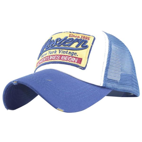 

jaycosin hat letter embroidered summer cap mesh hats casual hats hip hop baseball cap adjustable sports caps ig, Blue;gray