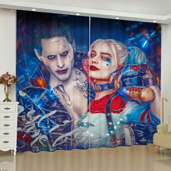 

suicide squad curtains for window quinn joker blinds finished drapes window blackout curtains parlour room blinds