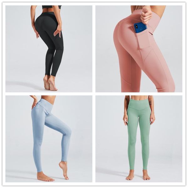 

high waist sweat absorption, hip lifting, multi pocket, fitness, tights double-sided brocade yoga pants, White;red